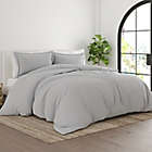 Alternate image 1 for Home Collection Quatrefoil 3-Piece Queen Duvet Cover Set in Grey