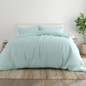 Solid 2-Piece Twin Duvet Cover Set in Aqua