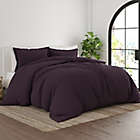 Alternate image 1 for Solid 3-Piece Full/Queen Duvet Cover Set in Purple