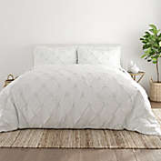 Home Collection Pinch Pleat 3-Piece King/California King Duvet Cover Set in White