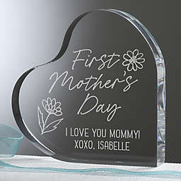 First Mother's Day Personalized Engraved Heart Keepsake