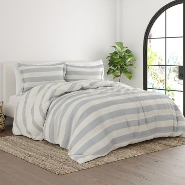 Home Collection Distressed Stripe 3-Piece Reversible Comforter Set. View a larger version of this product image.