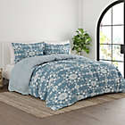 Alternate image 1 for Home Collection Daisy Medallion 2-Piece Reversible Twin/Twin XL Comforter Set in Blue