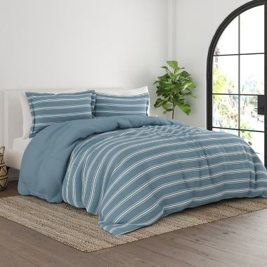 Home Collection Soft Stripe 3-Piece Reversible Comforter Set. View a larger version of this product image.