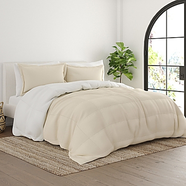 All Season Down Alternative 3-Piece Reversible Full/Queen Comforter Set in White. View a larger version of this product image.