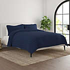 Alternate image 1 for Home Collection Square 3-Piece Full/Queen Quilt Set in Navy