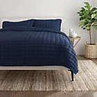 Alternate image 2 for Home Collection Square 3-Piece Full/Queen Quilt Set in Navy