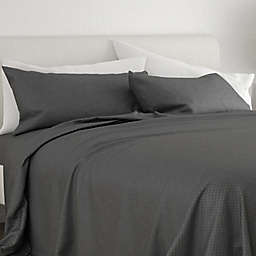 Home Collection Checkered Full Sheet Set in Grey