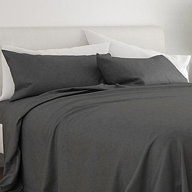 Chevron Deep Pocket Queen Sheet Set in Gray. View a larger version of this product image.
