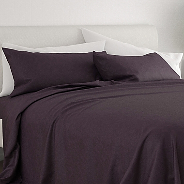 Chevron Deep Pocket King Sheet Set in Purple. View a larger version of this product image.