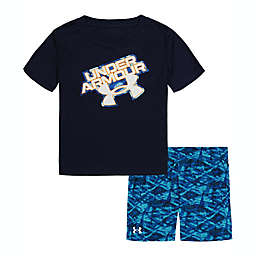 Under Armour® Size 2T Palm Camo Tee & Short Set in Blue/Black