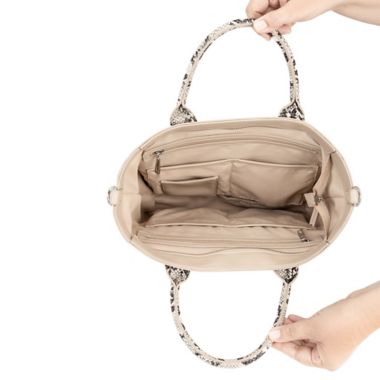 Ju-Ju-Be&reg; Beyond Chic Diaper Tote in Snake/Taupe. View a larger version of this product image.