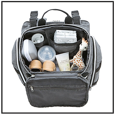 Baby Brezza&reg; Diaper Backpack in Grey/Black. View a larger version of this product image.