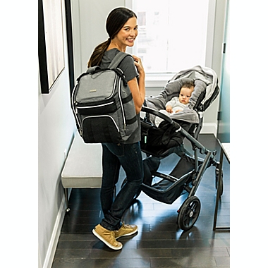 Baby Brezza&reg; Diaper Backpack in Grey/Black. View a larger version of this product image.