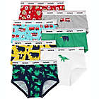 Alternate image 0 for carter&#39;s&reg; Size 4T-5T 7-Pack Printed Toddler Briefs in White