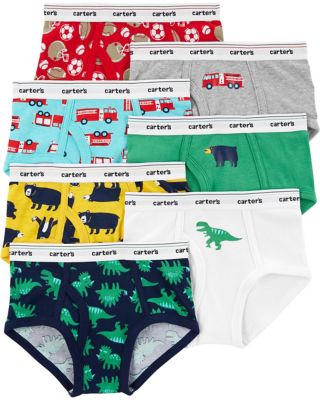 carter&#39;s&reg; 7-Pack Printed Toddler Briefs in White