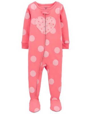 carter&#39;s&reg; Size 4T Heart Snug Fit Footed Pajama in Pink