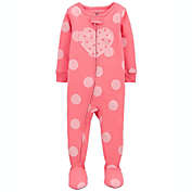 carter&#39;s&reg; Size 3T Heart Snug Fit Footed Pajama in Pink