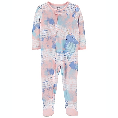 carter&#39;s&reg; Size 18M Narwhal Loose-Fit Footed Pajama in Blue/Multi. View a larger version of this product image.