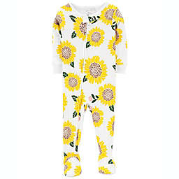 carter's® Size 3T 1-Piece Sunflower 100% Snug Fit Cotton Footie PJs in Yellow