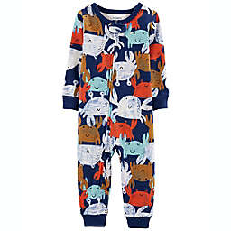 carter's® Size 12M Crab 100% Snug Fit Cotton Footless PJs in Navy
