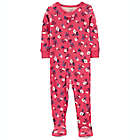 Alternate image 0 for carter&#39;s&reg; Size 12M Floral Snug Fit Footed Pajama in Berry