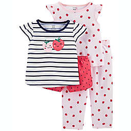 carter's® 4-Piece Strawberry Loose Pajama Set