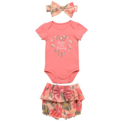 Baby Starters&reg; Size 3M 3-Piece &quot;Sweet Like Mom&quot; Bodysuit Set in Pink