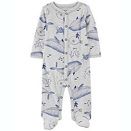 carter's® Whales Snap-Up Cotton Sleep & Play in Grey