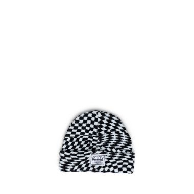 Herschel Supply Co. Size 0-6M Checkered Baby Beanie in Black/White. View a larger version of this product image.