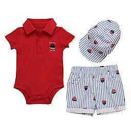 Baby Starters® Size 3M Sailboat 3-Piece Short Set in Red