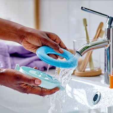 LEGO&reg; DUPLO&reg; 5-Piece Bath Time Fun: Floating Red Panda Playset. View a larger version of this product image.