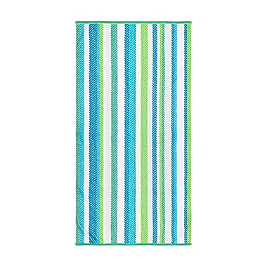 H for Happy&trade; Jacquard Beach Towel in Cool Stripe. View a larger version of this product image.