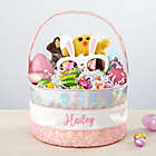 Alternate image 0 for Embroidered Iridescent Pink Easter Basket