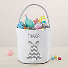 Alternate image 0 for Grey Easter Bunny Personalized Soft Easter Basket