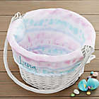 Alternate image 2 for Pastel Tie Dye Personalized Easter Basket with Folding Handle in White