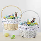 Alternate image 1 for Space Personalized Easter Basket with Folding Handle in White