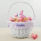 Alternate image 0 for Personalized White Easter Basket With Drop-Down Handle