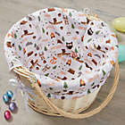 Alternate image 2 for Woodland Adventure Personalized Easter Basket with Folding Handle in White