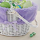 Alternate image 2 for Personalized Bunny Easter Basket Liner In Purple with White Basket