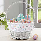 Alternate image 0 for Easter Egg Personalized Easter Basket with Folding Handle in White