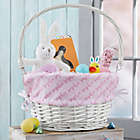 Alternate image 0 for Playful Name Personalized Easter Basket with Folding Handle in White