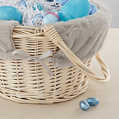 Personalized Bunny Easter Basket Liner with Basket. View a larger version of this product image.