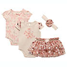Alternate image 0 for Baby Starters&reg; Size 3M 4-Piece Butterfly Tutu Set in Rose Gold