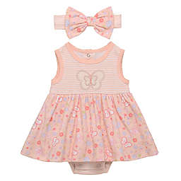 Baby Starters® 2-Piece Butterfly Bodysuit with Skirt and Headband Set in Pink