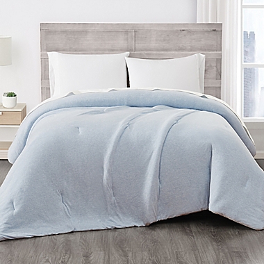 Simply Essential&trade; Jersey Twin/Twin XL Comforter in Light Blue. View a larger version of this product image.