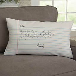 Letter To Mom Personalized 12-Inch x 22-Inch Rectangle Lumbar Throw Pillow