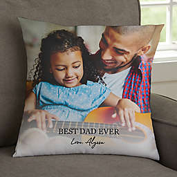 Photo & Message For Him Personalized 14-Inch Square Throw Pillow