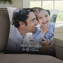 Photo & Message For Him Personalized 18-Inch Square Throw Pillow