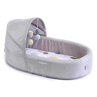 Lulyboo&reg; Indoor/Outdoor Cuddle &amp; Play Lounge with Canopy Toybar in Grey BUBBLE. View a larger version of this product image.